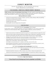 Custodian Resume Sample Monster Com