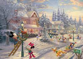 Large selection, featuring thomas kinkade's disney dreams collection. Amazon Com Ceaco Thomas Kinkade Mickey S Victorian Christmas Puzzle 1000piece Toys Games