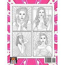 20 pin up coloring pages pictures. Buy Pin Up Models Adult Coloring Books For Women Featuring Fun And Easy Pin Up Girls Coloring Pages Paperback November 1 2020 Online In Indonesia B08m8gw5dk