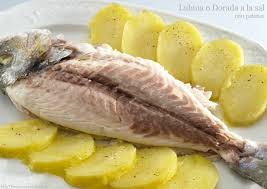 Lubina O Dorada A La Sal Con Patatas Recetas Thermomix Misthermorecetas