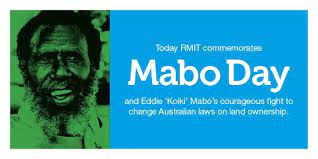 Eddie koiki mabo and jack wailu on the island of mer in the torres strait islands 1989, naa: Rmit University On Twitter Today We Commemorate Mabo Day And Eddie Koiki Mabo S Fight To Overturn The Fiction Of Terra Nullius Http T Co Ertalxbsjv