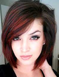 Black Hair With Red Highlights For Girls Short Hair Colors Ideas 2020 Thick Hair Styles Short Hair Highlights Bob Hairstyles