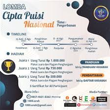 Contoh piagam penghargaan perlombaan simple kehidupan sosial. Lomba Cipta Puisi Nasional Pengorbanan Eventsurabaya