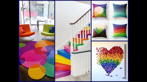 Paint your walls white, and bring in big, happy hues. Colorful Summer Decor Ideas Rainbow Home Decorating Ideas Youtube
