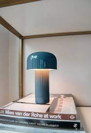 Modern Resin Grey Blue Portable Rechargable Wireless Desk Or Table Lamp For Flos In 2021 Lamp Table Lamp Flos