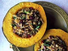 Healthy Dinner Wild Rice Stuffed Acorn Squash Recipe Acorn Squash Recipes Recipes Healthy Dinner