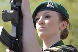 Female soldier advertises Armed Forces lingerie deal