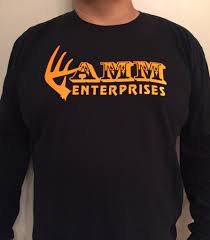 Neon Orange Hunters Orange Heat Press Vinyl On Black Shirt Long Sleeve Tshirt Men Heat Press Vinyl Expressions Vinyl