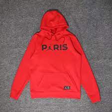Standard fit follows your body's shape with added room where you need it most. 18 19 Psg Jordan 3rd Away Red Hoody Sweater Psg Cheap Soccer Jerseys Online Store Sweater Hoodie Soccer Hoodies