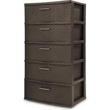 Sterilite 5 drawer tower black set of 2. Sterilite 5 Drawer Weave Tower Espresso Walmart Com Sterilite Plastic Storage Drawers Dresser