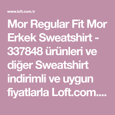 Mor Regular Fit Erkek Sweatshirt Erkek Sweatshirt Fit Mor