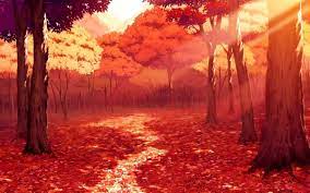 Wallpaper anime girl, redhead, bodysuit, fiery sword, sci. Drawing Artwork Fall Leaves Sunlight Forest Red Anime Wallpapers Hd Desktop And Mobile Backgrounds