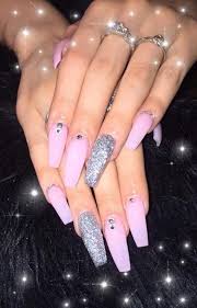We found about 7… light pink holographic glitter acrylic nails. Pin By Ana Cristina On Nail Ideas Acrylic Nails Coffin Pink Long Acrylic Nails Coffin Long Acrylic Nails