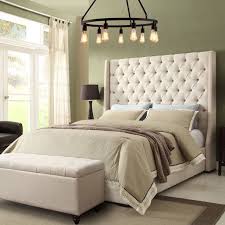 diamond sofa park avenue tufted bed with vintage wing desert sand linen walmart com tufted upholstered bed upholstered platform bed upholstered beds