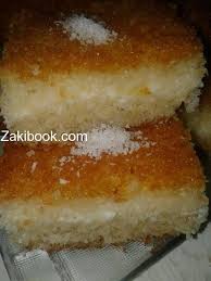 البسبوسة بالقشطة بأسهل وأبسط طريقة زاكي middle eastern desserts food arabic food