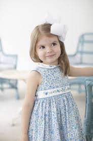 Handmade little girls summer dresses. Floral Print Summer Dress With A Bow Sash Classic Style For Little Girls Childrens Summer Dresses Baby Summer Dresses Smocked Baby Dresses