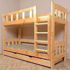 Il popolare letti a castello legno letto singolo. Letto A Castello In Legno Massello Inez Con Cassetto 200x80 Cm Letti A Castello Cassettiere Letti Per Bambini