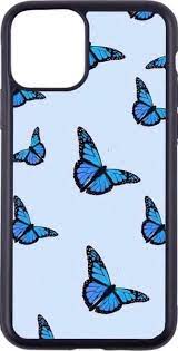 Durable textured exterior with hard shell. Blue Butterfly Print Case Cases By Chloe