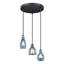 You can find ceiling lights, flush mount ceiling lights, semi flush ceiling lights, kids ceiling lights and etc from this website. Cascadia Mille 3 Light Bronze Farmhouse Blue Jar Pendant Ceiling Light P0249 Rona