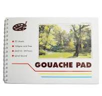 Artist 160gsm A4 Acid-Free Gouache Painting Paper Pad