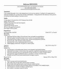 bartender resumes examples