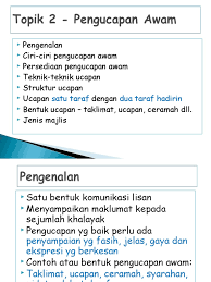 Ada tips elak fobia juga. Topik 2 Pengucapan Awam