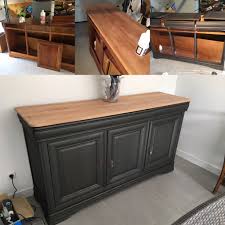 Après avoir repeint le meuble, la dernière étape est celle dédiée à sa protection. Renovation Buffet Merisier Salle A Manger Merisier Relooking Salle A Manger Deco Salle A Manger