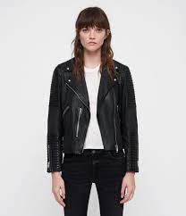 Womens Estella Leather Biker Jacket Black Biker Jacket Outfit Women Jacket Outfit Women Best Leather Jackets