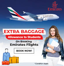 A minimum of 15kg of checked baggage may be purchased at first instance and you can upsize in increments. Emirates Student Offer Enjoy Extra Baggage Allowance On Flight Booking
