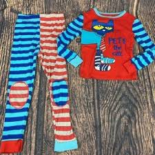 100% cotton pjs are printed all over with petes. Pete The Cat Pajamas Pete The Cat Pajamas Striped Set 0 Cotton 67 Poshmark