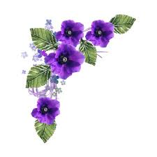 Arana Flipkens Albom Clipart Clipart3 Floral Corners Na Yandeks Fotkah Purple Flowers Flower Border Clip Art