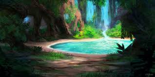 Hidden Lagoon Art Print By Jkroots X Small Fantasy Landscape Anime Places Magical Forest