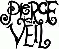 The name of the album was given in an intricate script. Pierce The Veil Logos