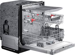 At only 42 decibels, this dishwasher is nearly quiet. Samsung Stormwash 24 Top Control Built In Dishwasher With Autorelease Dry 3rd Rack 42 Dba Stainless Steel Dw80r7060us Best Buy