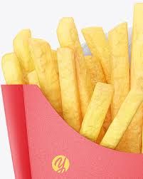 Download Matte Paper Small Size French Fries Packaging Mockup Front View In Box Mockups On Yellow Images Object Mockups PSD Mockup Templates
