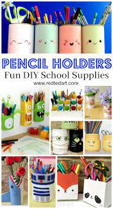 The supplies in the shopping cart will make 6 diy picture frame holders. Pencil Holder Diy Ideas Red Ted Art Make Crafting With Kids Easy Fun