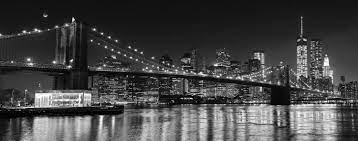 Nyc Photography Brooklyn Bridge Panorama Black White New York City Skyline Photo Large Wall Art Lower Manhattan Night Print Cityscape Skyline Photography Black And White City Photography Nyc Photography
