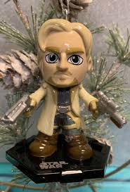 Custom TOBIAS BECKETT Star Wars Solo Christmas 3” Ornament Last Jedi Empire  Strikes Back Ooak Upcycled Lucas Films Lfl