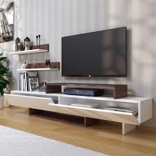 House Line Zenn Tv Unitesi Beyaz Teak Teak Tv House