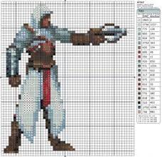 Assassin S Creed Altair Pixel Art Modeles De Point De Croix Modeles De Point De Croix Gratuits