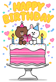 Cute Birthday Pics For Friends Brown Friends Extra Tall Winter Line Sticker Cute Birthday Wishes Cute Cartoon Wallpapers Cute Love Gif
