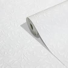 Blanc et or papier peint vintage. Papier Peint Vinyle Expanse Sur Intisse Kerria Goodhome Blanc Castorama
