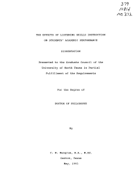 It is good to mention that some ideas may work for one student avoid the daydreaming and focus on what's happening in the class. The Effects Of Listening Skills Instruction On Students Academic Performance Unt Digital Library