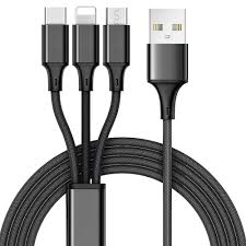 To charge your phone using this method, you will require the following materials: Universal 3 In 1 Multiple Charger Cord Best Multi End Device Phone Charging Cable China Multi Head Charging Cable And Multi Charging Micro Usb Cable Price Made In China Com