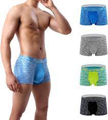 YuKaiChen Men's Pouch Underwear Trunks Performance Bulge Enhancing Boxer  Briefs Short-leg 4-Pack S at Amazon Men's Clothing store