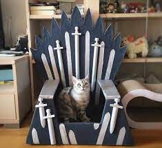 Cat Bed Iron Throne Cat Furniture Big Gray Cat House Gift Etsy Pet Beds Cat Dog Bed Furniture Cat Bed