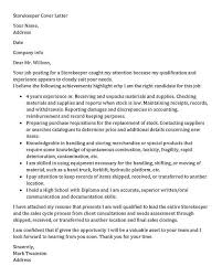 Storekeeper Cover Letter Sample Cover Letter Sample Cover Letter Example Cover Letter