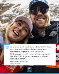 Jeder braucht doch einen Kilde ... 🥺 Mikaela Shiffrin kann in Sestriere  ihren 100. Weltcupsieg feiern. Verlobter Aleksander Aamodt Kilde schaut nur  aus der Ferne zu, schickt ihr aber via Instagram die