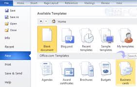 In word 2010, go to the file tab and click new. 2. How To Print Business Cards In Word Financeviewer