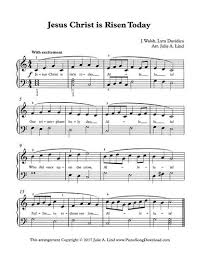 Jesus Christ Is Risen Today Free Printable Piano Hymn Arrangement For Easter Piano Music Hymn Sheet Music Piano Sheet Music Free